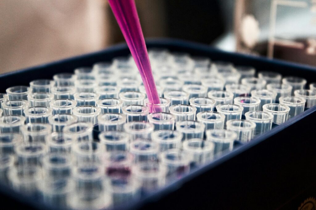 medical blood test tubes